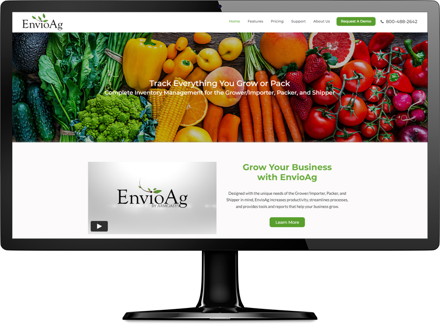 EnvioAg website desktop view