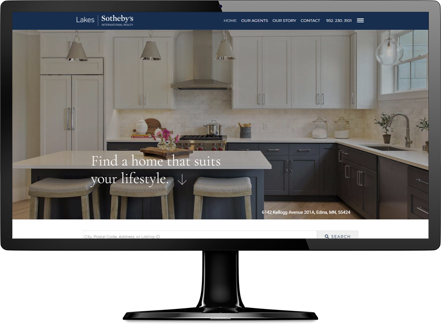 Lake Sotheby's website desktop view