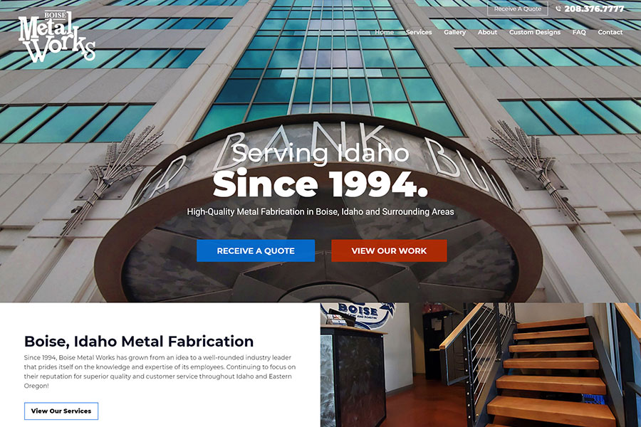 Boise Metal Works website image