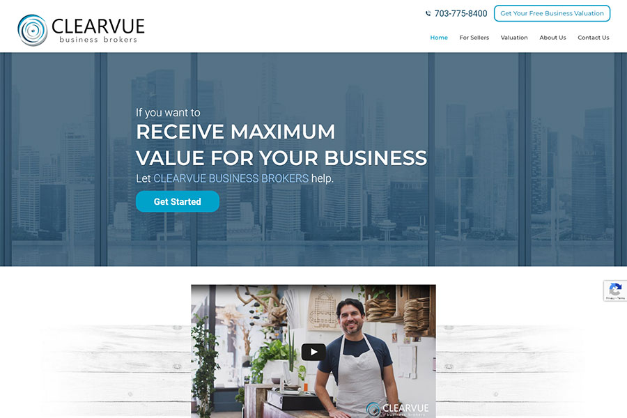 Clearvue Business Brokers website image