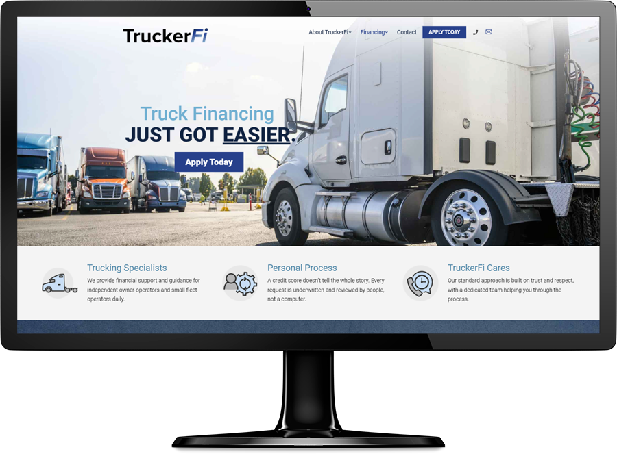 TruckerFi website desktop view